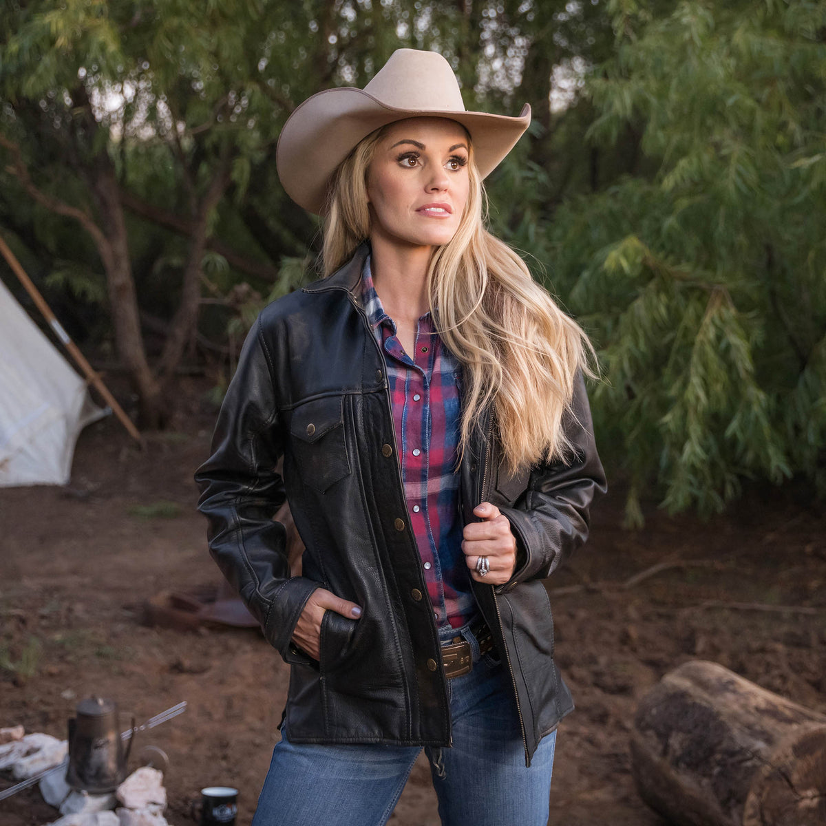 ABORDAGE レザージャケット ブラック 46 STS5245-ladies-rancher-black-
