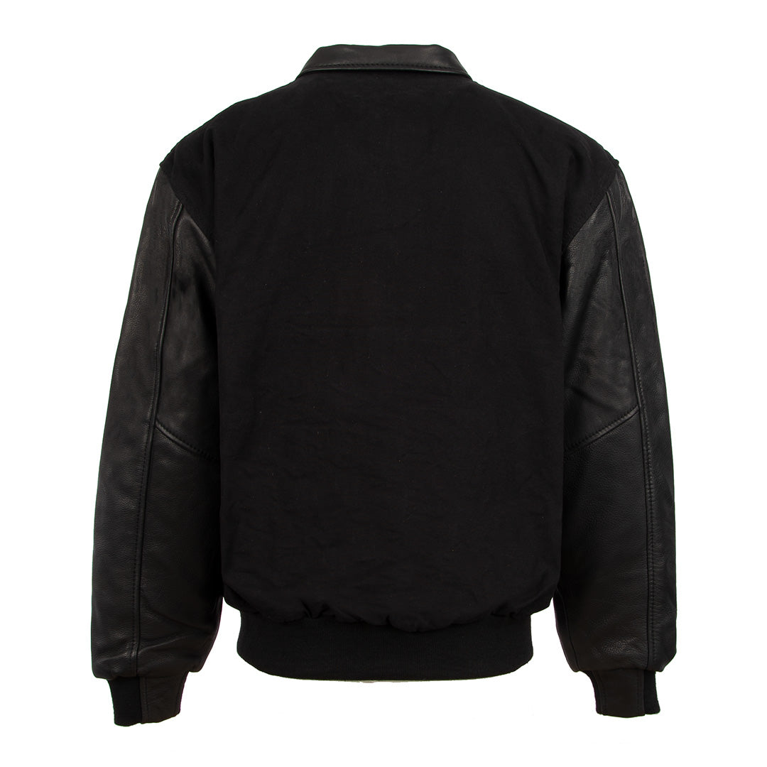 Carroll Original Wear Unisex Canvas Varsity Jacket - Black 2XL (+
