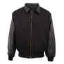 Youth Canvas Varsity Jacket - Black