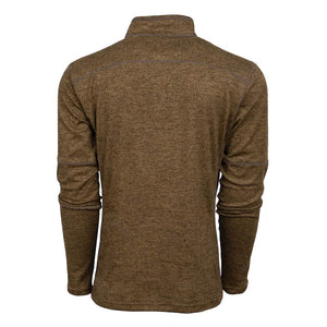 Men's Quarter Zip Pullover - Heather Chocolate