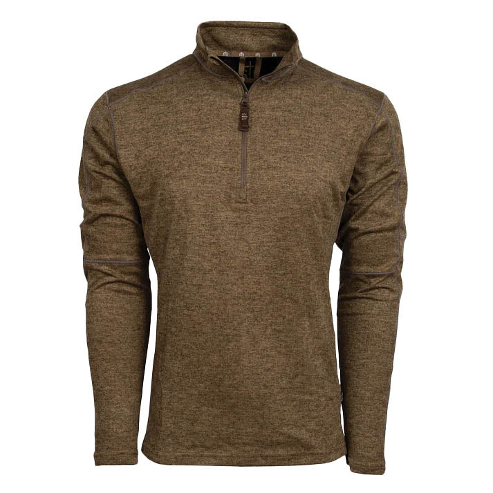 Men's Quarter Zip Pullover - Heather Chocolate – Carroll Original Wear
