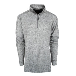 Men's Quarter Zip Pullover - Heather Gray